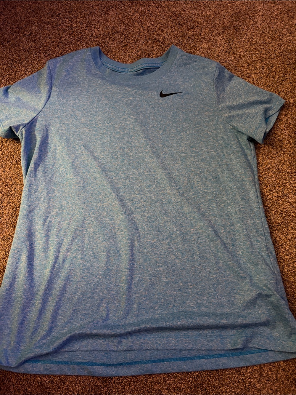 Nike Light Blue Heather Dri-FIT Crew Tee